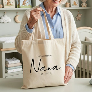 Uppflyttad Till Mormor Chic Vardaglig Skrift Tygkasse