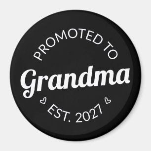 Uppflyttad till Mormor Est 2027 Ny Mormor Jag Magnet