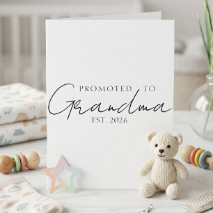 Uppflyttad till mormor EST-årsmeddelande Kort