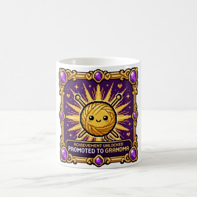 Uppflyttad till Mormor-Prestation Kaffemugg (Center)