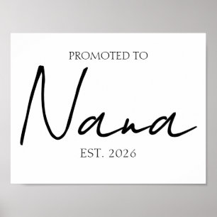Uppflyttad Till Nana Minimal Familjeväggkonst Poster
