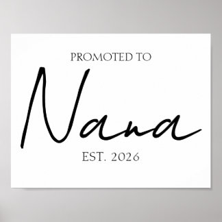 Uppflyttad Till Nana Minimal Familjeväggkonst Poster