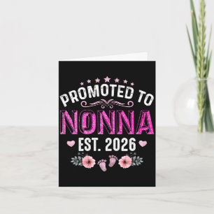 Uppflyttad till nonna est. 2026 rolig blommig mor kort