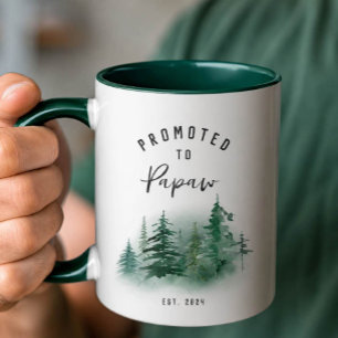 Uppflyttad till Papaw-mugg Farfarpresent Mugg