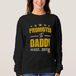 Uppflyttad till Pappa 2023 För Ny Pappa Första Gån T Shirt