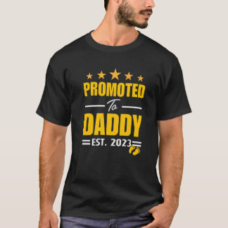 Uppflyttad till Pappa 2023 För Ny Pappa Första Gån T Shirt
