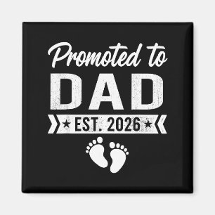 Uppflyttad till pappa est 2026 bebis tillkännagiva magnet