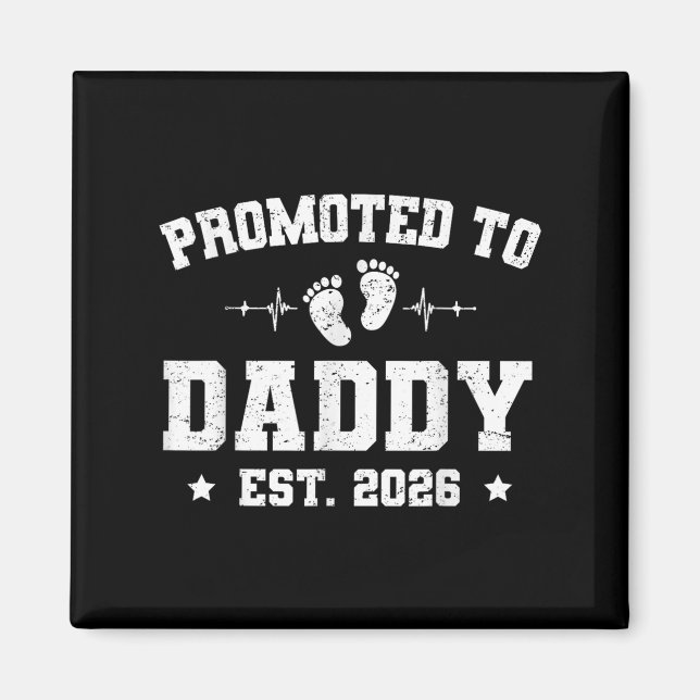 Uppflyttad till pappa Est 2026 graviditetsmeddelan Magnet (Framsidan)