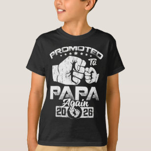 Uppflyttad till pappa est 2026 graviditetsmeddelan t shirt