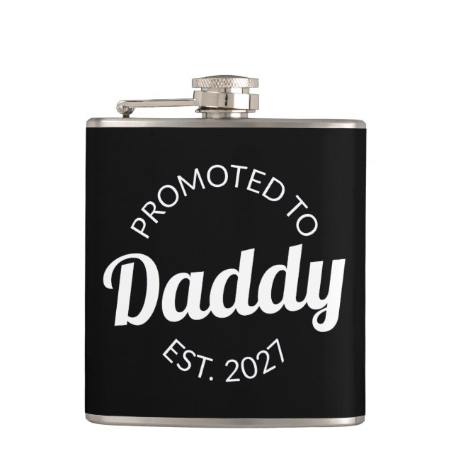 Uppflyttad till Pappa Est 2027 Ny Pappa Bebis Show Fickplunta (Framsidan)