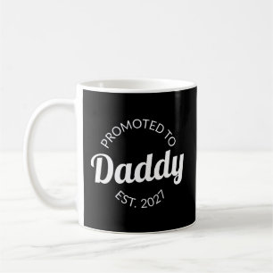Uppflyttad till Pappa Est 2027 Ny Pappa Bebis Show Kaffemugg