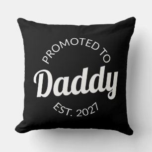 Uppflyttad till Pappa Est 2027 Ny Pappa Bebis Show Kudde