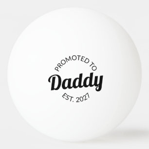 Uppflyttad till Pappa Est 2027 Ny Pappa Bebis Show Pingisboll