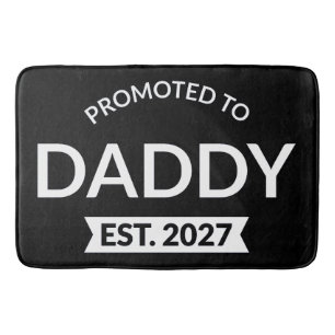 Uppflyttad till pappa Est 2027 Ny pappa-meddelande Badrumsmatta