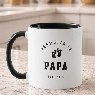 Uppflyttad till Pappa Ny Mormor/Morfar Mugg