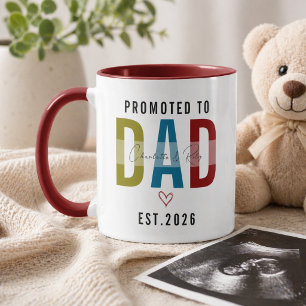 Uppflyttad till Pappa Personlig Första Fars Dag Mugg