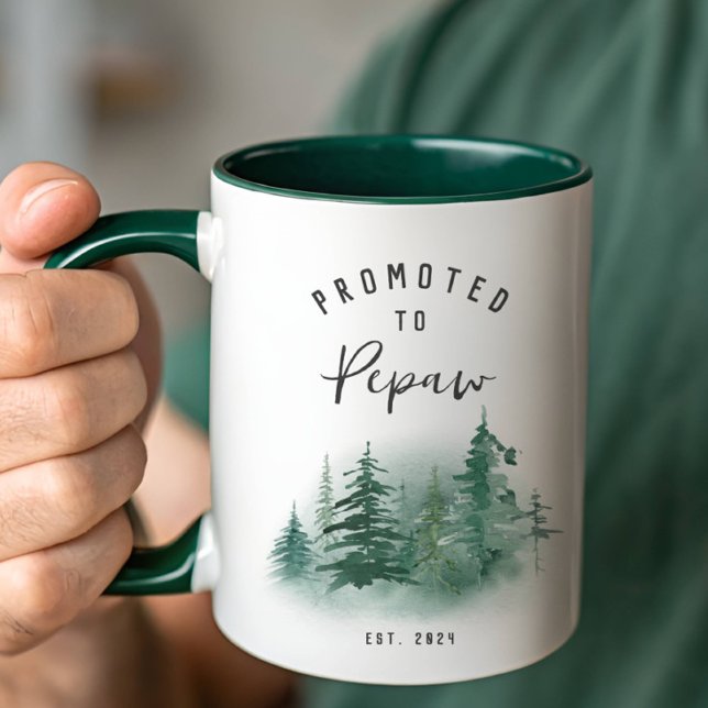 Uppflyttad Till Pepaw År Est. Mugg (Skapare uppladdad)