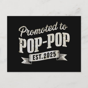 Uppflyttad till Pop-Pop Est 2025 Första gången Pop Vykort