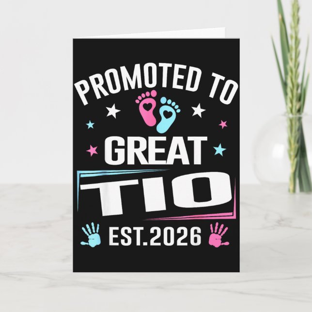 Uppflyttad Till Stor Farbror Est 2026 Graviditetsm Kort (Framsida)