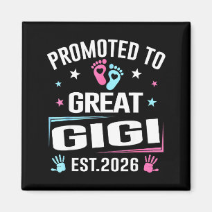 Uppflyttad till Stor Gigi Est 2026 Graviditetsmedd Magnet