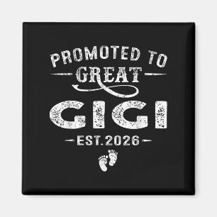 Uppflyttad till stor Gigi Est 2026 Graviditetsmedd Magnet