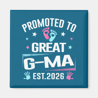 Uppflyttad till stor Mamma Est 2026 Graviditetsmed Magnet