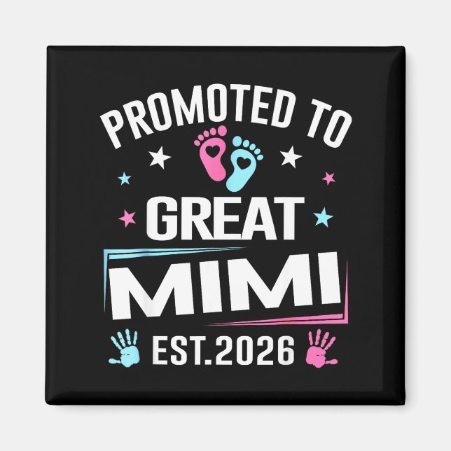 Uppflyttad till stor Mimi Est 2026 graviditetsmedd Magnet (Framsidan)