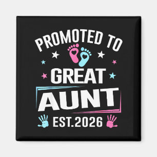 Uppflyttad till stor mostor Est 2026 graviditetsme Magnet