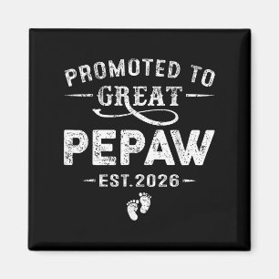 Uppflyttad till stor pepaw Est 2026 graviditetsmed Magnet