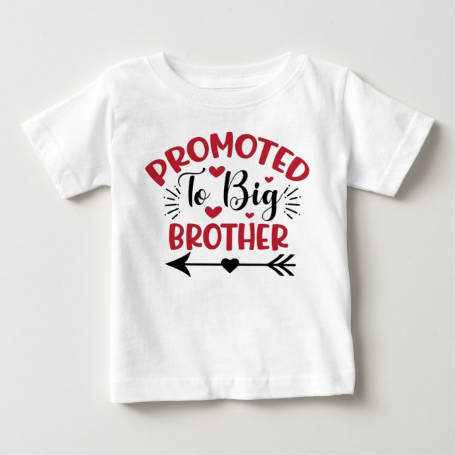 Uppflyttad till storebror 2026 Dinosaur T-Rex Pojk T Shirt (Framsida)