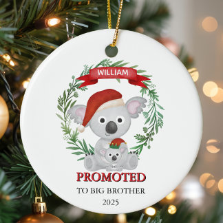 Uppflyttad till storebror Anpassade Koala Systrar Julgransprydnad Keramik