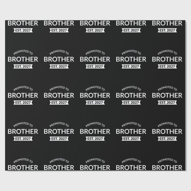 Uppflyttad till storebror Est 2027 Big Brother II Presentpapper (Platt)