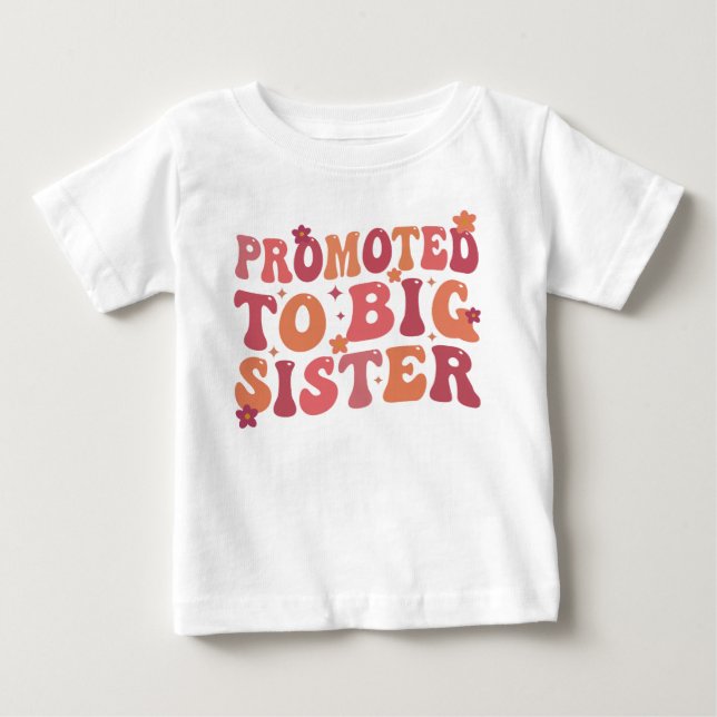 Uppflyttad till storebror Groovy höst T Shirt (Framsida)