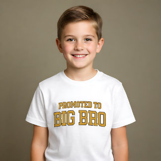 Uppflyttad till storebror varsitystil t shirt