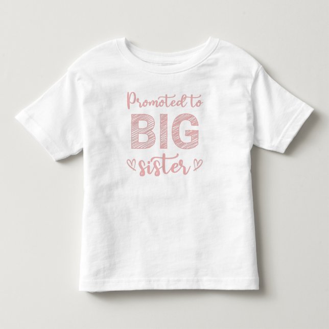 Uppflyttad till storesyster t shirt (Framsida)
