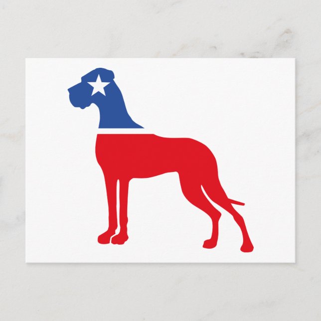 Uppfödaridentitet för great dane vykort (Framsida)