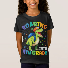 Uppfödning 4:e Klass Dinosaur T Rex Back to school Shirt