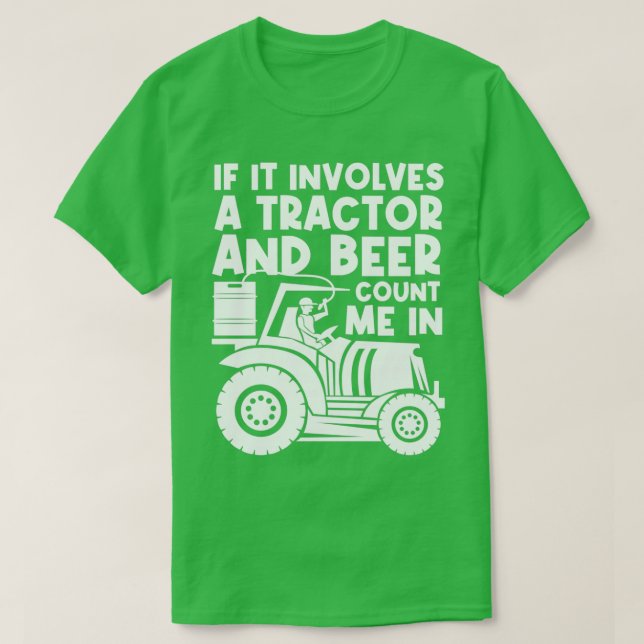 Uppfödning av öltraktor - jordbrukare 1 t shirt (Design framsida)