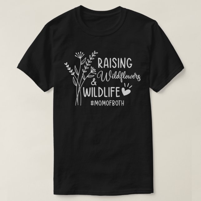 Uppfödning av vilda blommor och vilda djur Mamma i T Shirt (Design framsida)