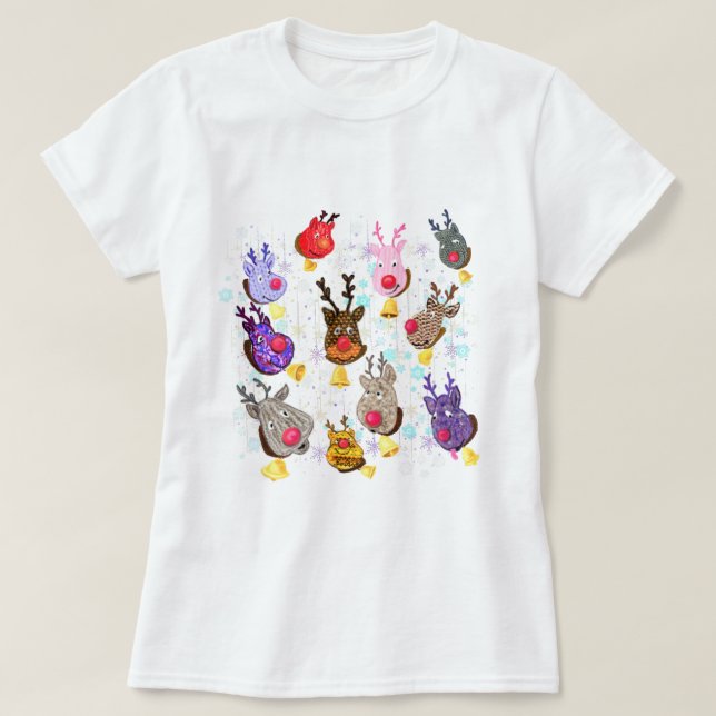Uppfödning med Klockor jul T-Shirt (Design framsida)