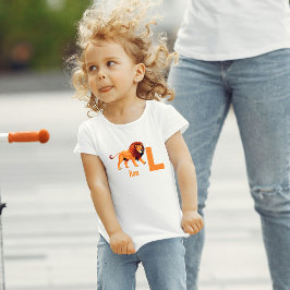 Uppfödning Stil: Småbarn's Alphabet Safari Lejon T T Shirt