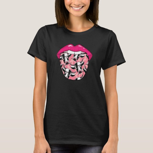 Uppfödningskort för boskap Tunga T Shirt (Framsida)