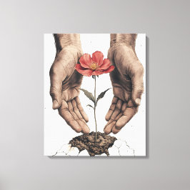 Uppfödningstillväxt - inspirationell väggkonst canvastryck