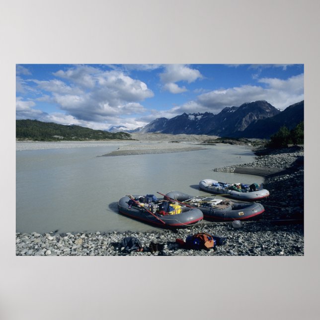 Uppförande av floden Alsek nedströms Poster (Framsidan)