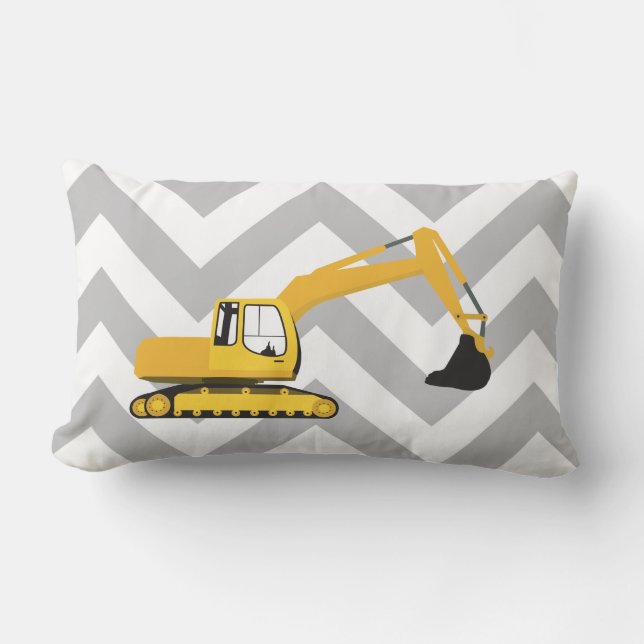 Uppförande av grävmaskiner i Lastbil Lumbarkudde (Framsida)