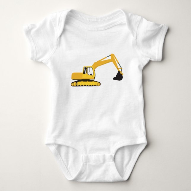 Uppförande av grävmaskiner i Lastbil T Shirt (Framsida)