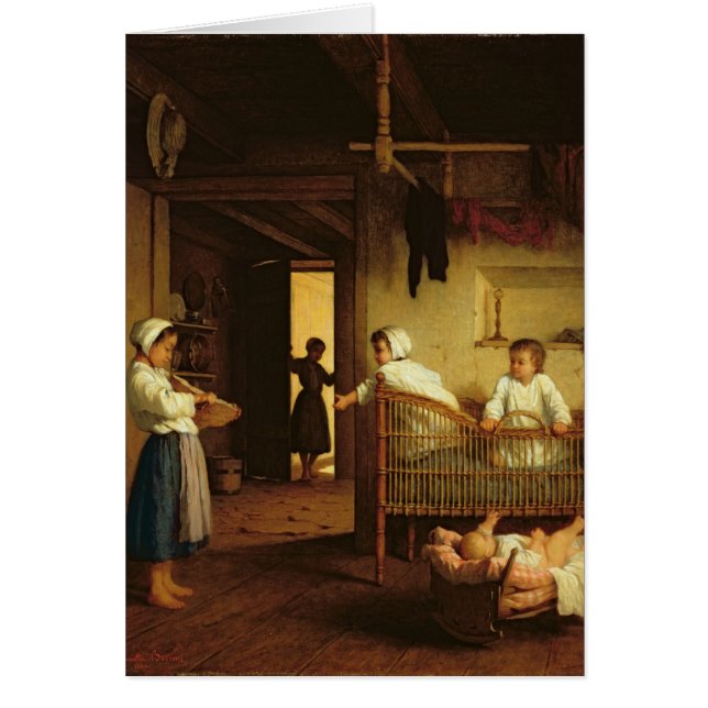 Uppfostran 1867 hälsningskort (Framsidan)