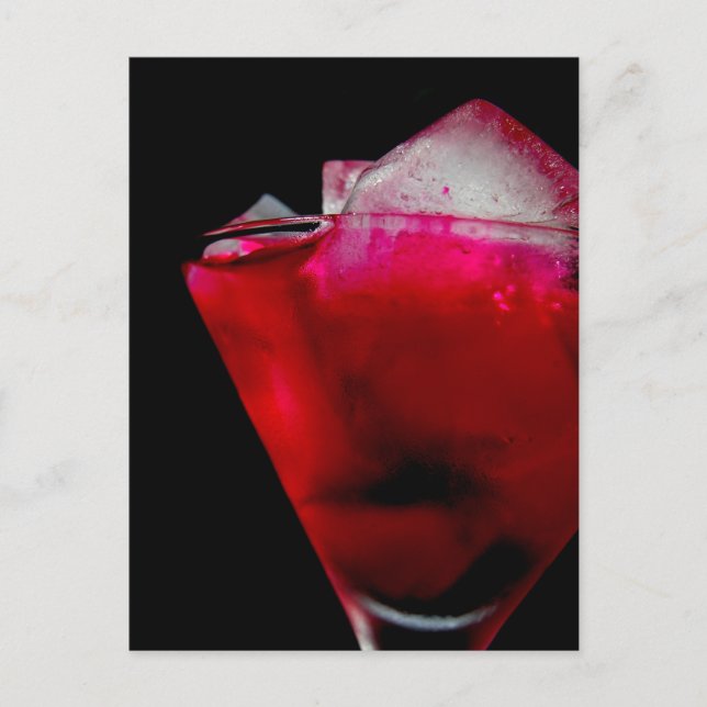 Uppfräschning av rött och Rosa Cocktail Vykort (Framsida)