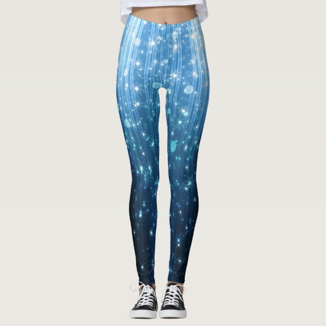 Uppfriskande Abstrakt: Upplyst bakgrundsbild. Leggings (Framsida)