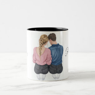 Uppfriskande Bröllop-par Mug Två-Tonad Mugg